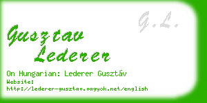 gusztav lederer business card
